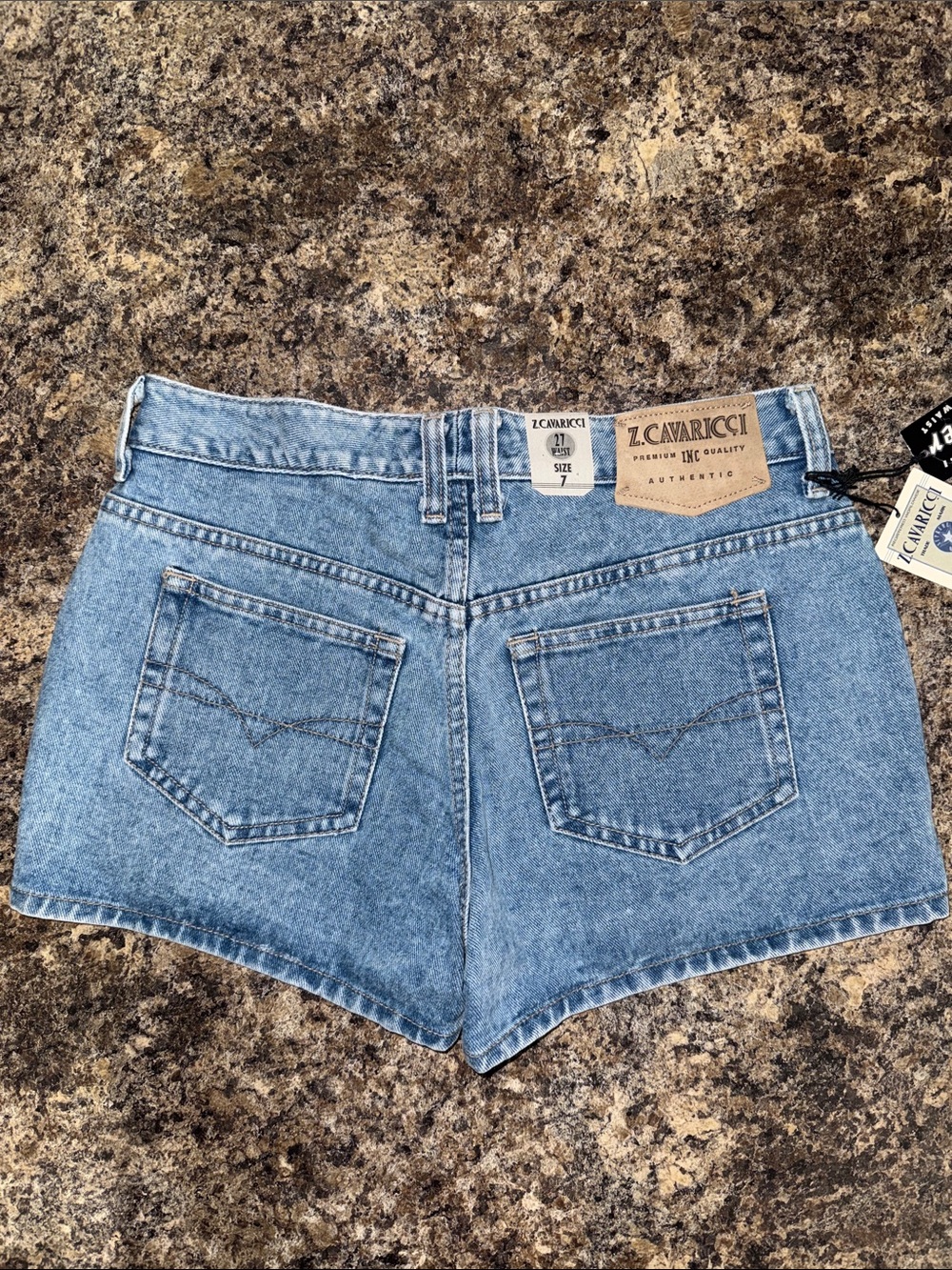 Z. Cavaricci Vintage Y2K Hipster Low Rise Medium Wash Denim Shorts Sz 27 NWT! - Picture 9 of 15
